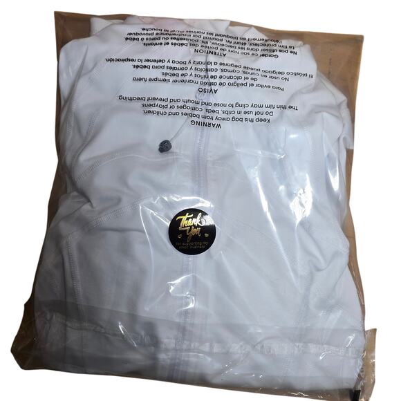 Lulemon Define Full Zip Jacket Luon White Reflective Logo On Back Size 8 - Picture 10 of 10